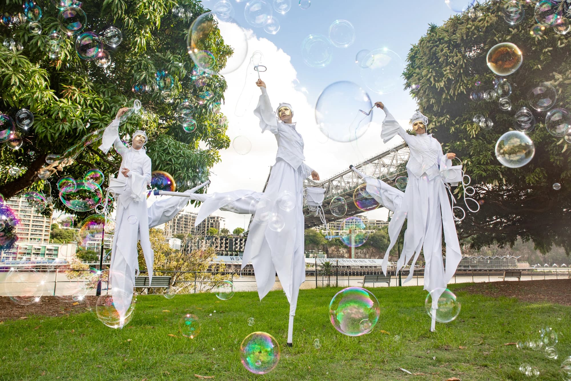 BUBBLES ON STILTS